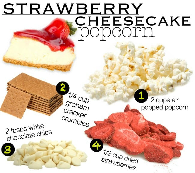 Strawberry cheesecake popcorn