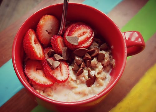 Chocolate Covered Strawberry Oatmeal!