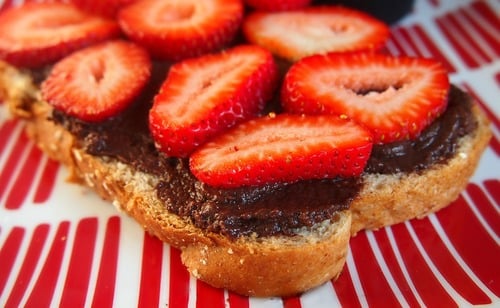 Dark Chocolate Strawberry Toast