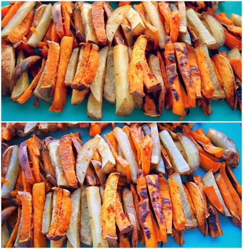 Baked Taco Fries With Russet And Sweet Potatoes!