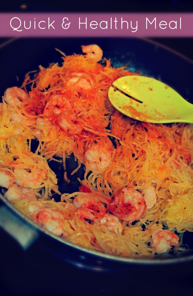 Shrimp Spaghetti Squash Pasta