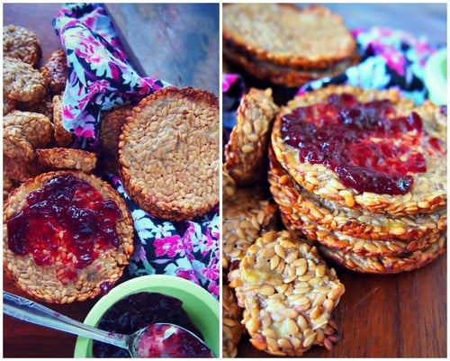 Two Ingredient Banana Flax Crackers