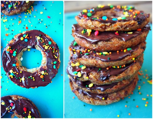Vegan Baked Chocolate Chip Donuts