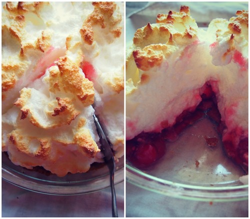 Healthy Cherry Meringue Pie for a Healthy Holiday Treat