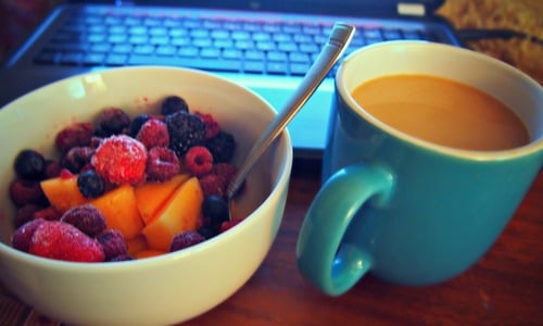 Emails, Coffee, & Fruit