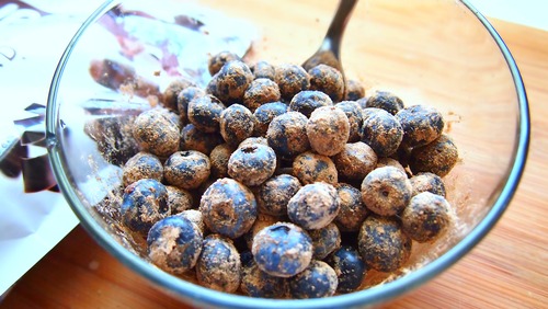 Two Ingredient: Chocolate Protein Blueberries