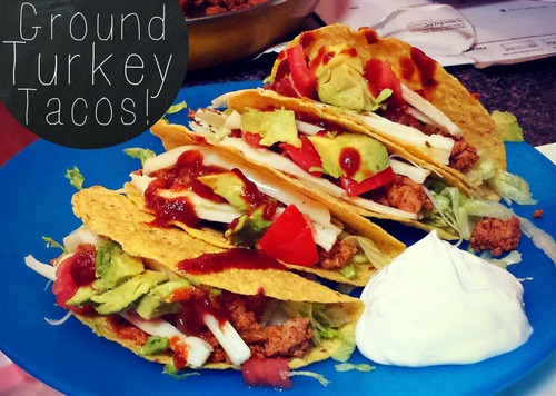 Light Crunchy Ground Turkey Tacos!