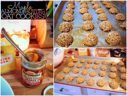 60 Calorie Maple Almond Butter Oat Cookies!