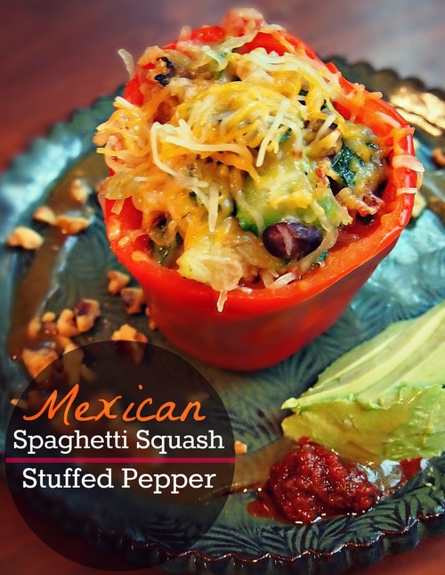 Leftover Makeover: Mexican Spaghetti Squash Stuffed Peppers.