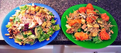 Salads for Two: Garlic Teriyaki Chicken Salad & Buffalo Chicken Salad!