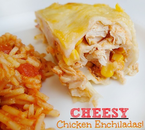 Lightened Up Cheesy Chicken Enchiladas!