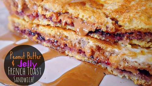 Peanut Butter & Jelly French Toast Sandwich!