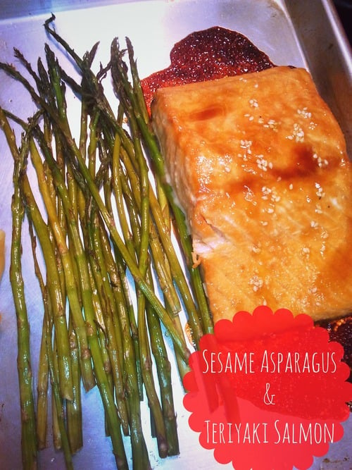 Sesame Asparagus & Teriyaki Salmon