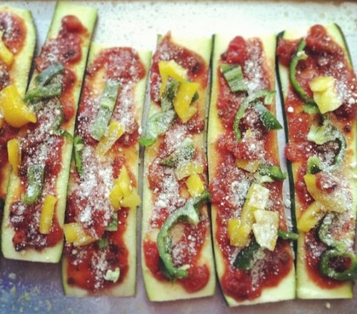 Zucchini Parmesan Pizzas