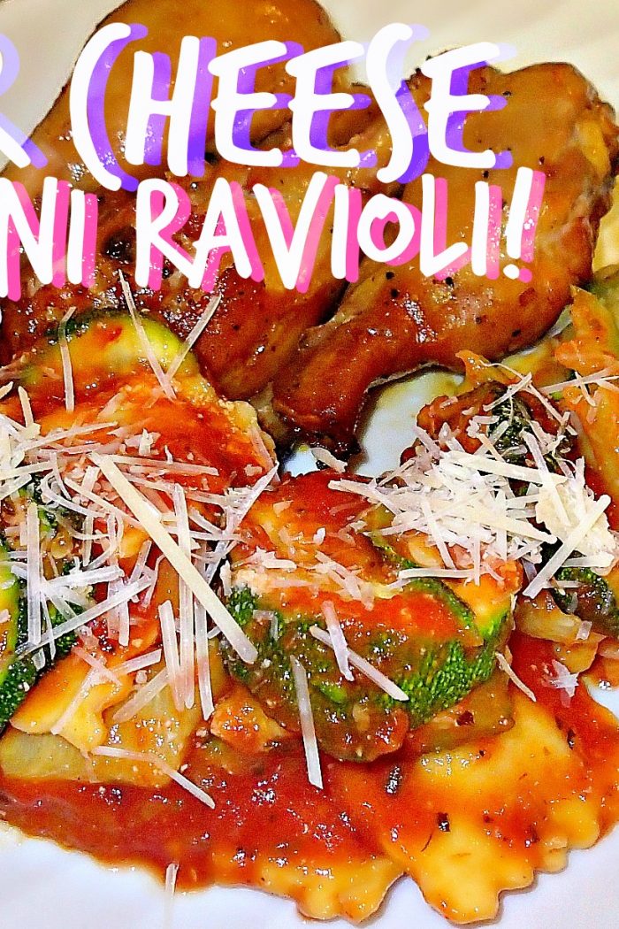 30 Minute Four Cheese Zucchini Ravioli!