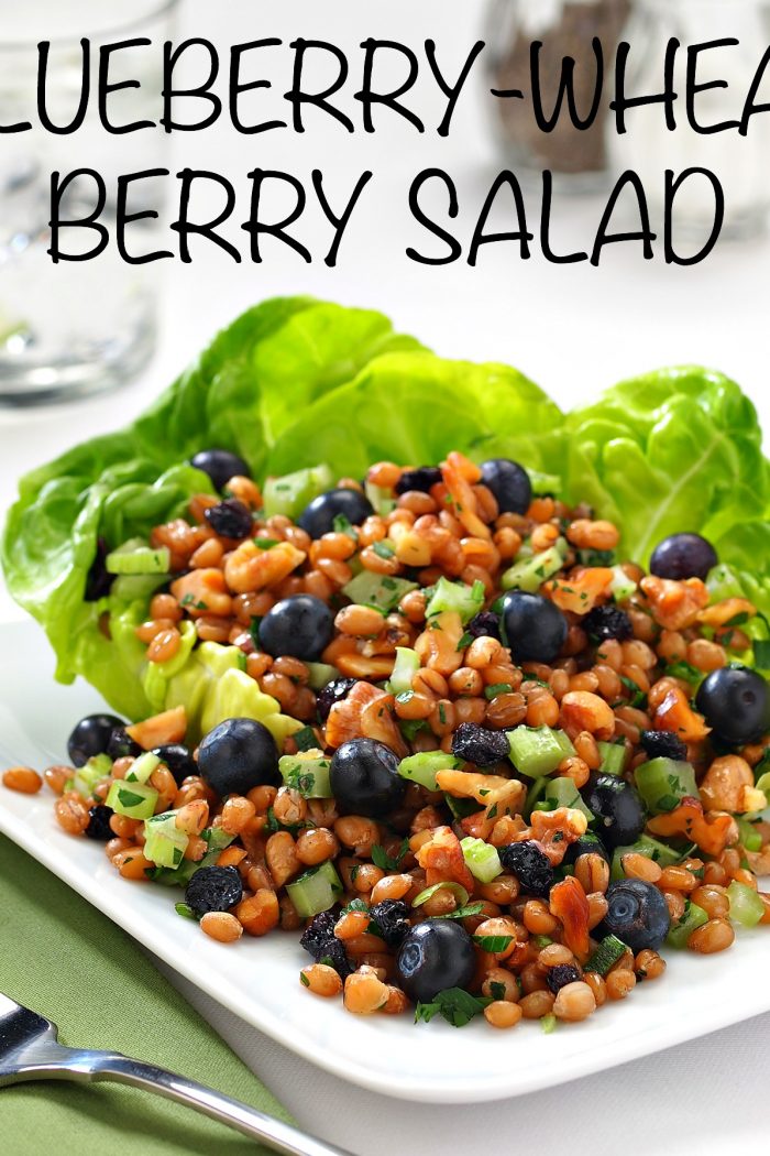Blueberry- Wheat Berry Salad: Red, White, & Blueberry!