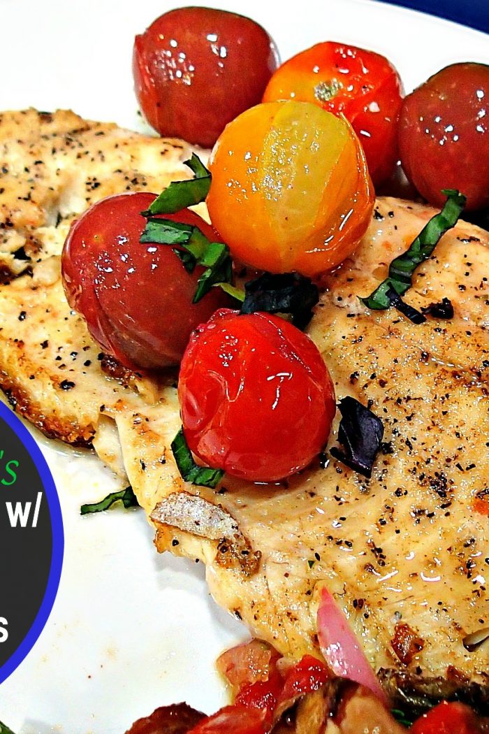 Seared Market Fish w/ Blistered Grape Tomatoes & Herbs