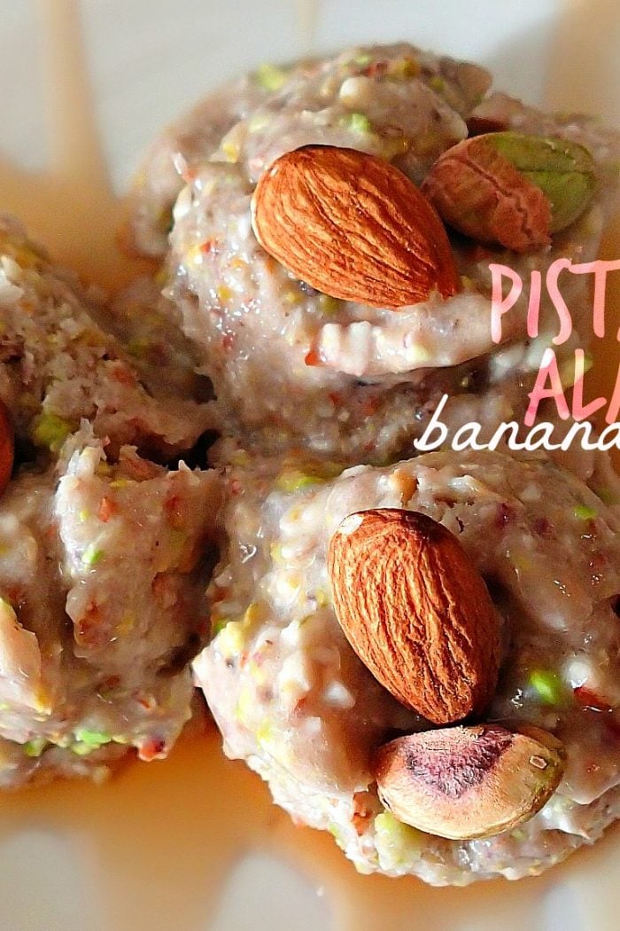 Pistachio Almond Banana Freeze: Super Food Dessert!