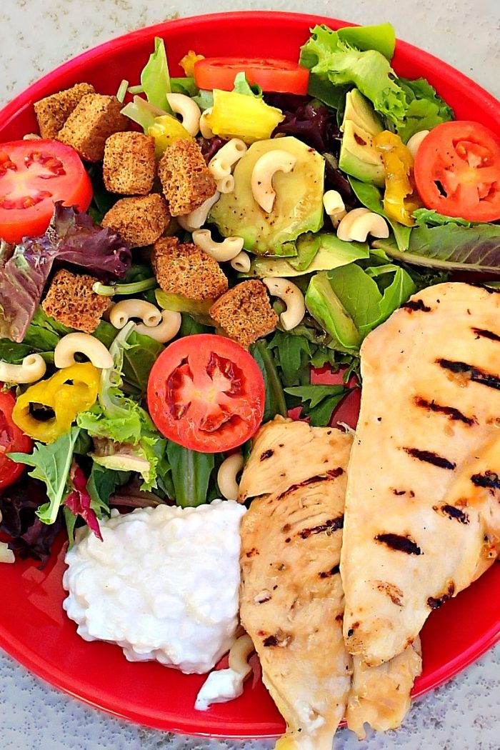 Sweet Grilled Pineapple Balsamic Chicken Salad