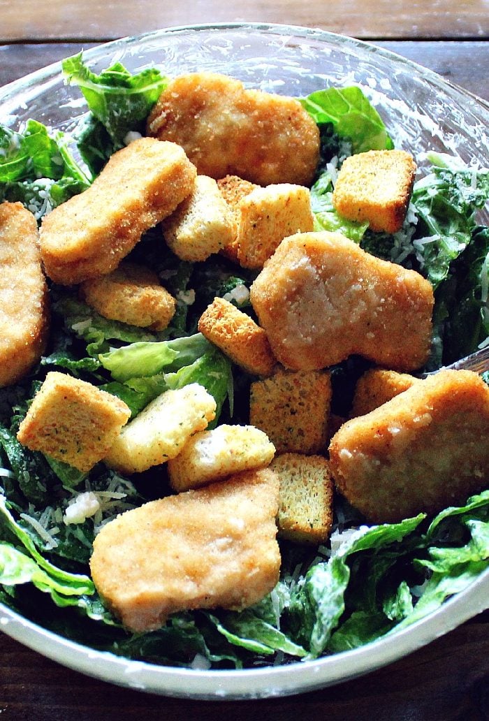 Chicken Nugget Caesar Salad