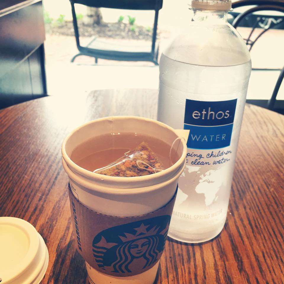 teavana tea Starbucks peach water ethos water