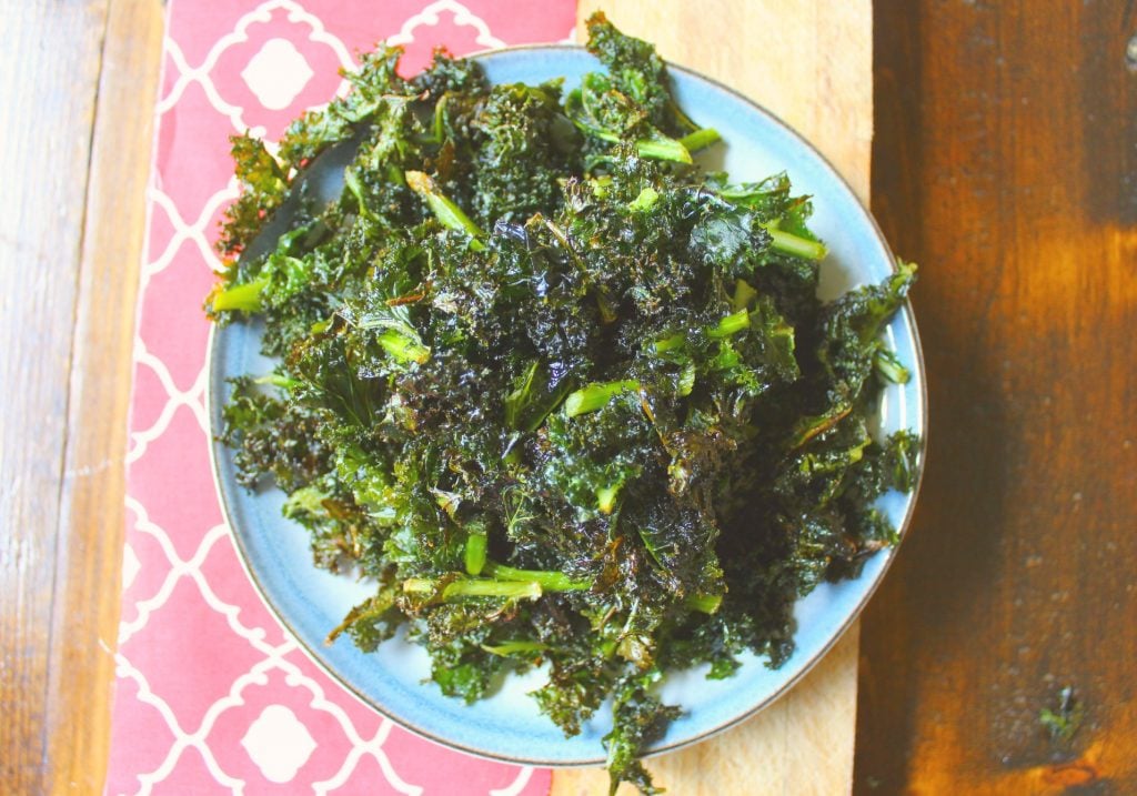 healthy baked kale chips