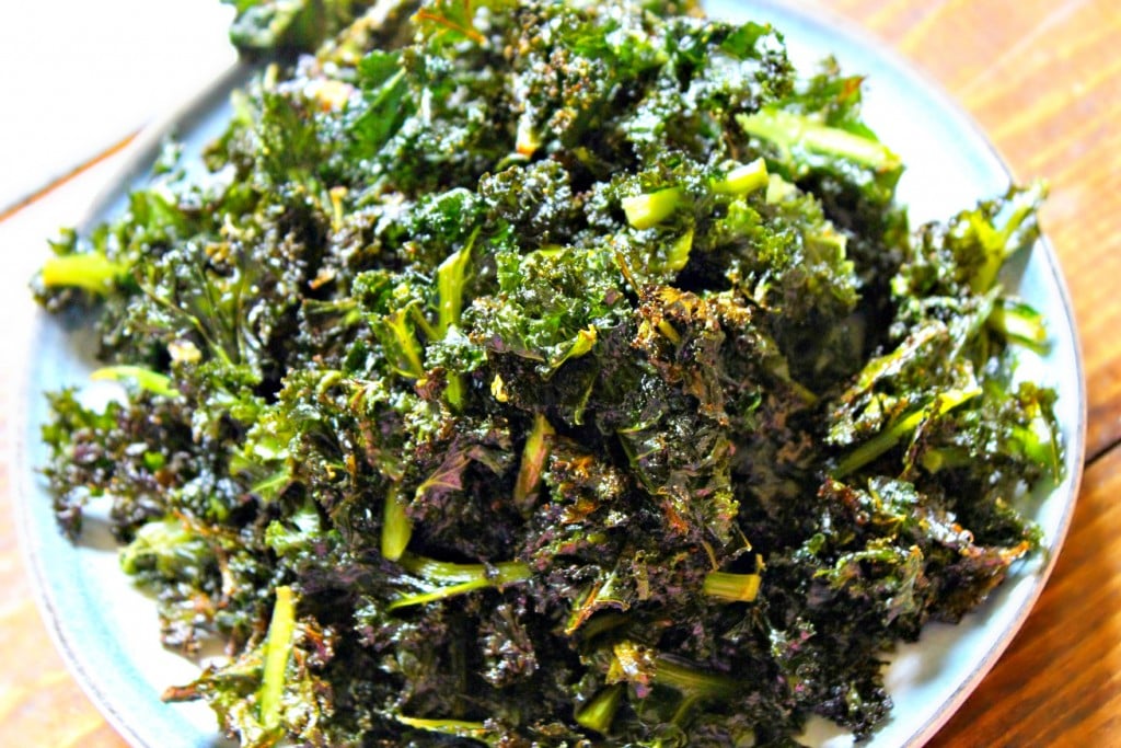 healthy baked kale chips 