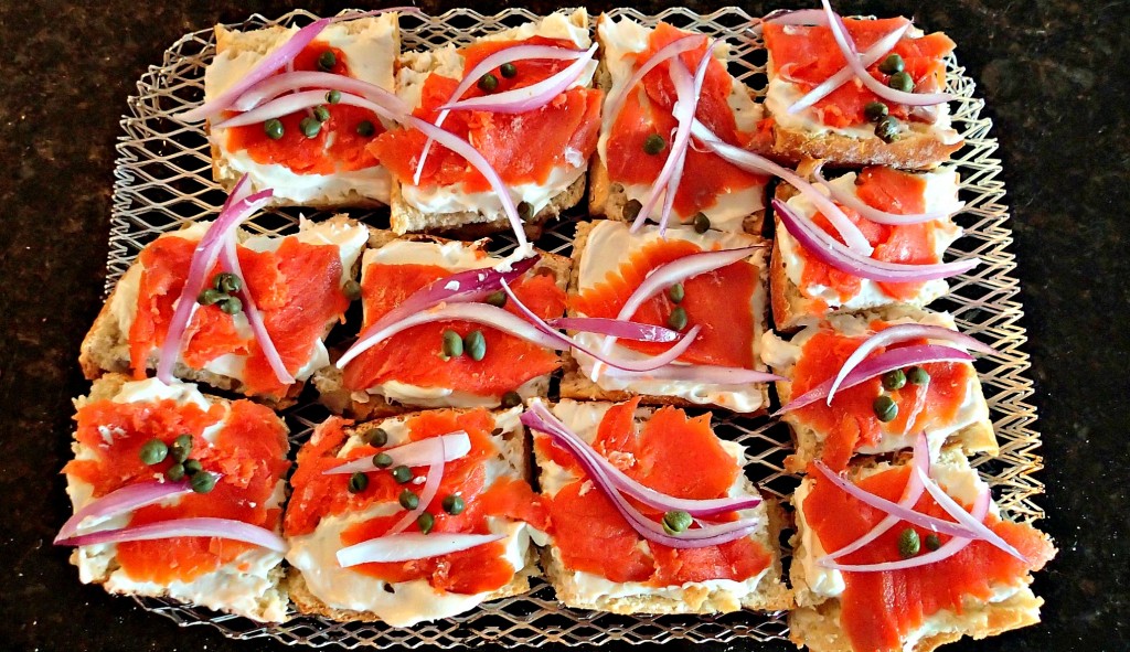 Lemon Infused Cream Cheese Smoked Salmon Baguettes 