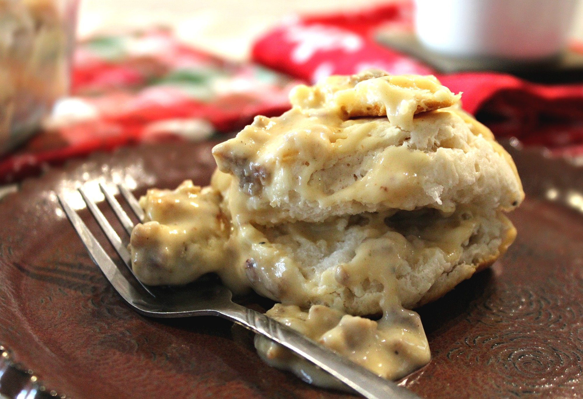The Ultimate Cheesy Biscuits & Gravy Casserole 