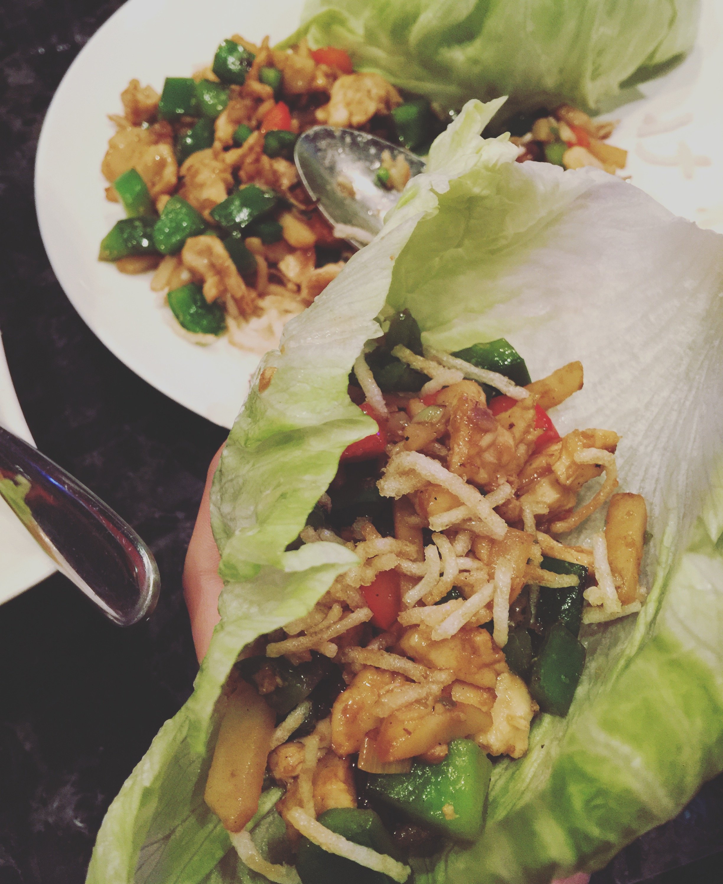 chicken lettuce wraps Hakana Sushi Bar in Baxter Village