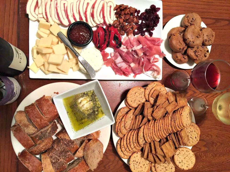 Cheese, Meats, & Cracker Spread