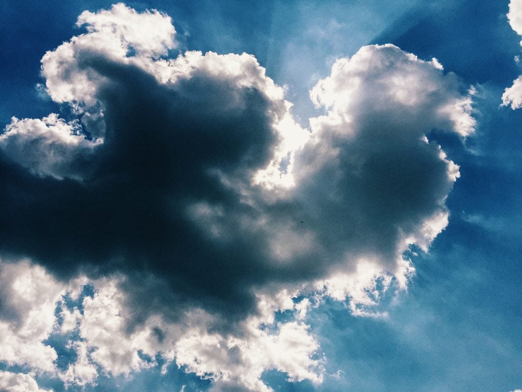 hearts in the clouds