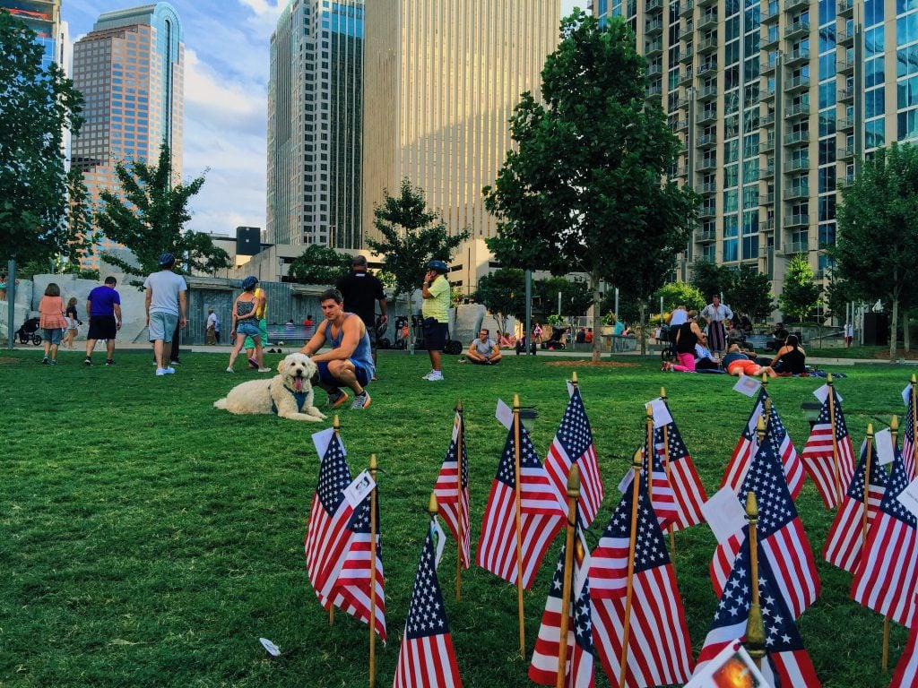 9-11 Flags Uptown Charlotte 