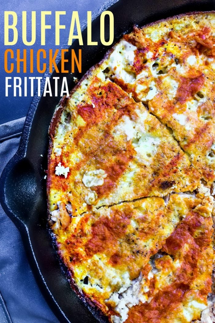 Buffalo Chicken Frittata with Blue Cheese
