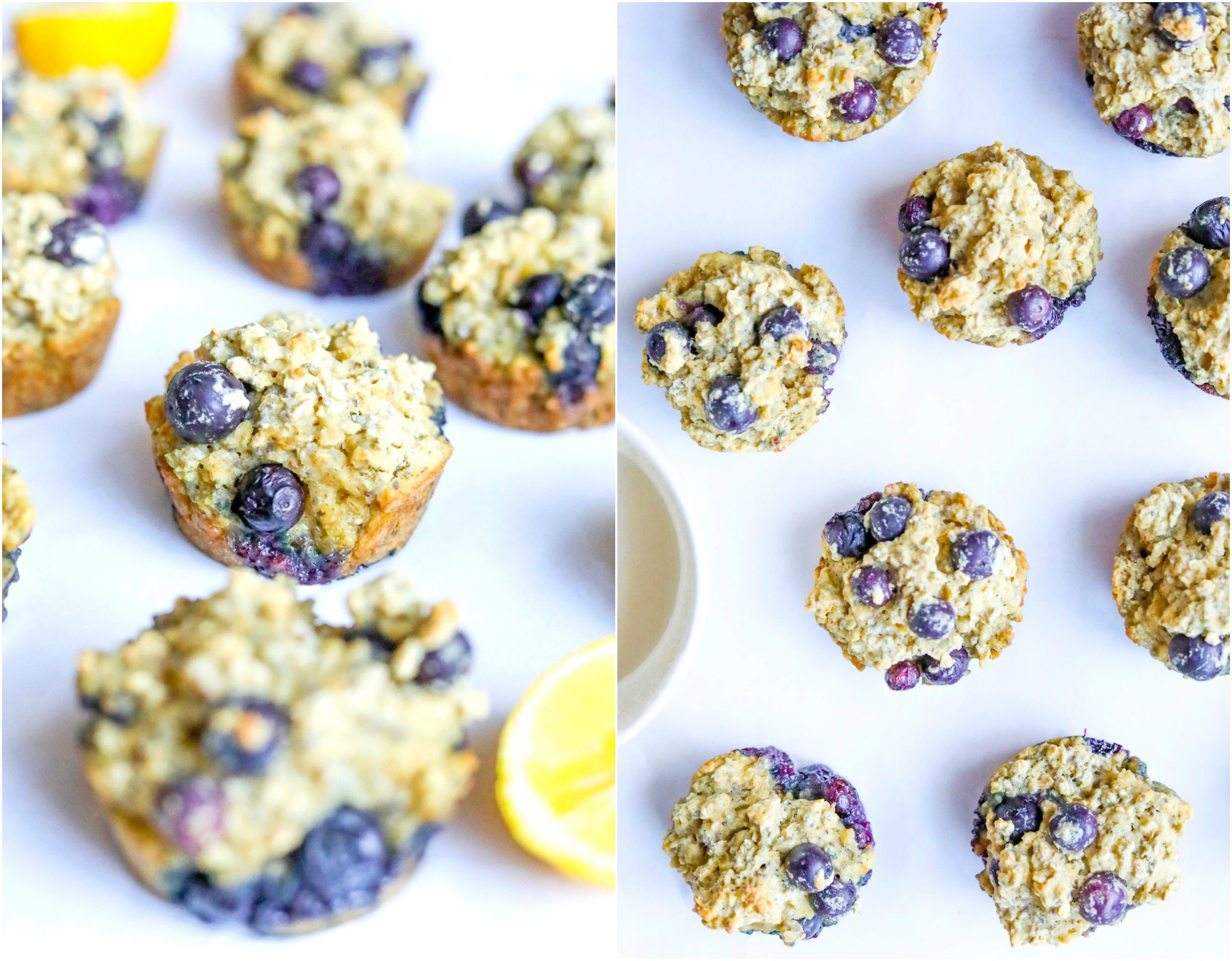 Lemon Chia Blueberry Oat Muffins with a Lemon Glaze🍋 – Simply Taralynn