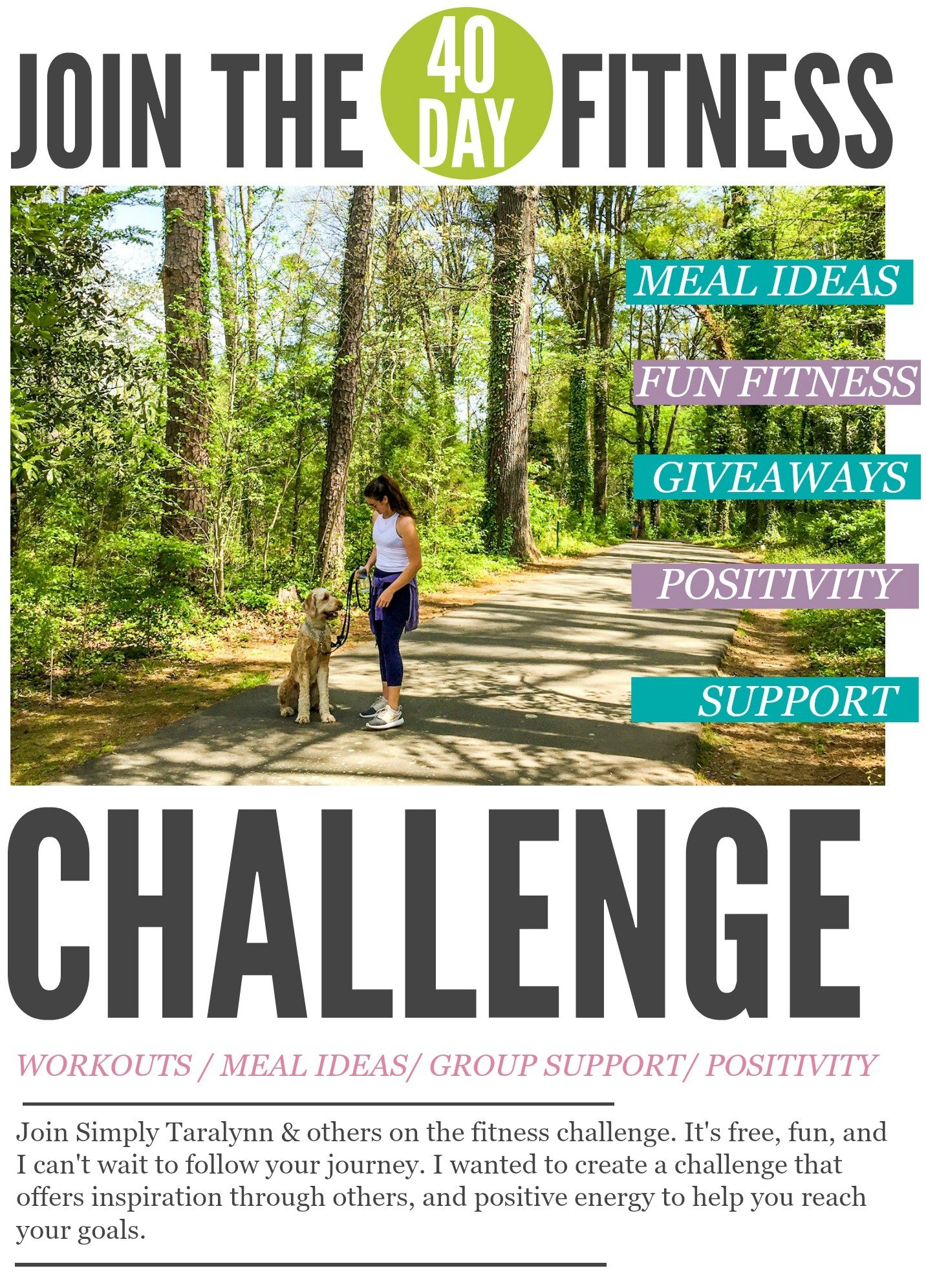 The 40 Fitness Challenge: Fitness, & Prizes! - Simply Taralynn | Food & Blog