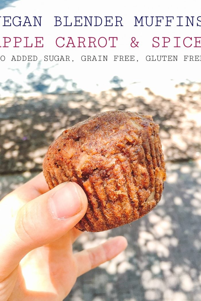 Grain Free Apple Carrot & Spice Vegan Blender Muffins