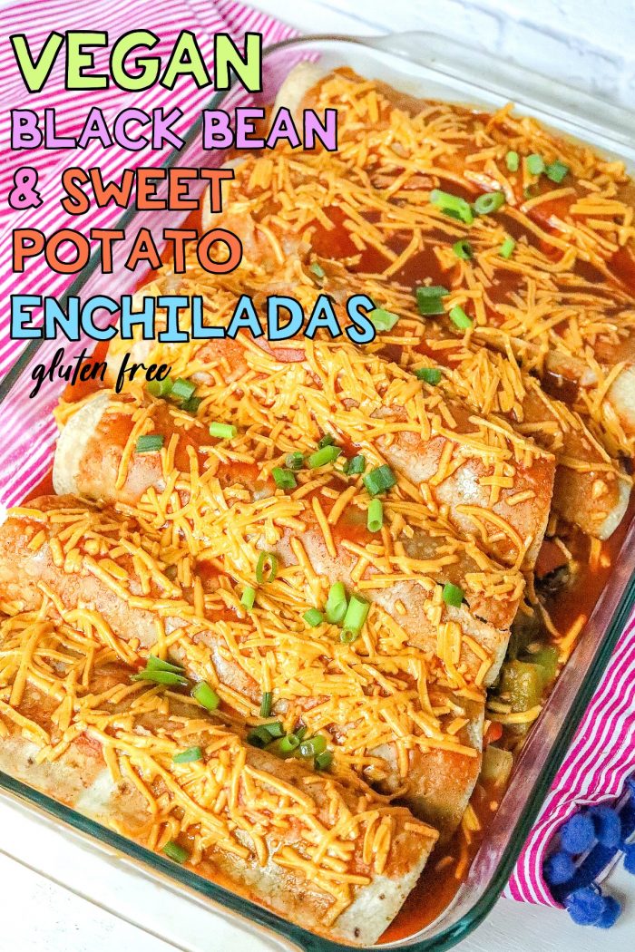 Sweet Potato Black Bean Enchiladas (gluten-free & vegan)