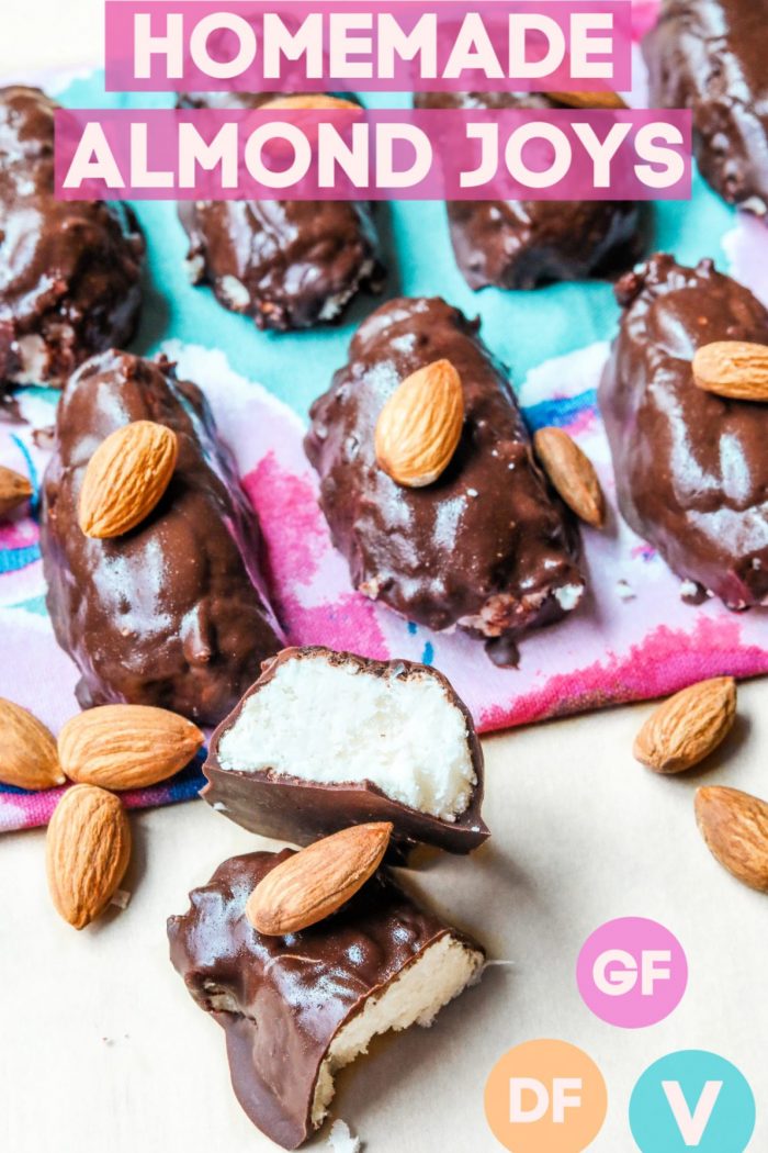 Healthier Homemade Almond Joy Candy Bars (vegan & gf)