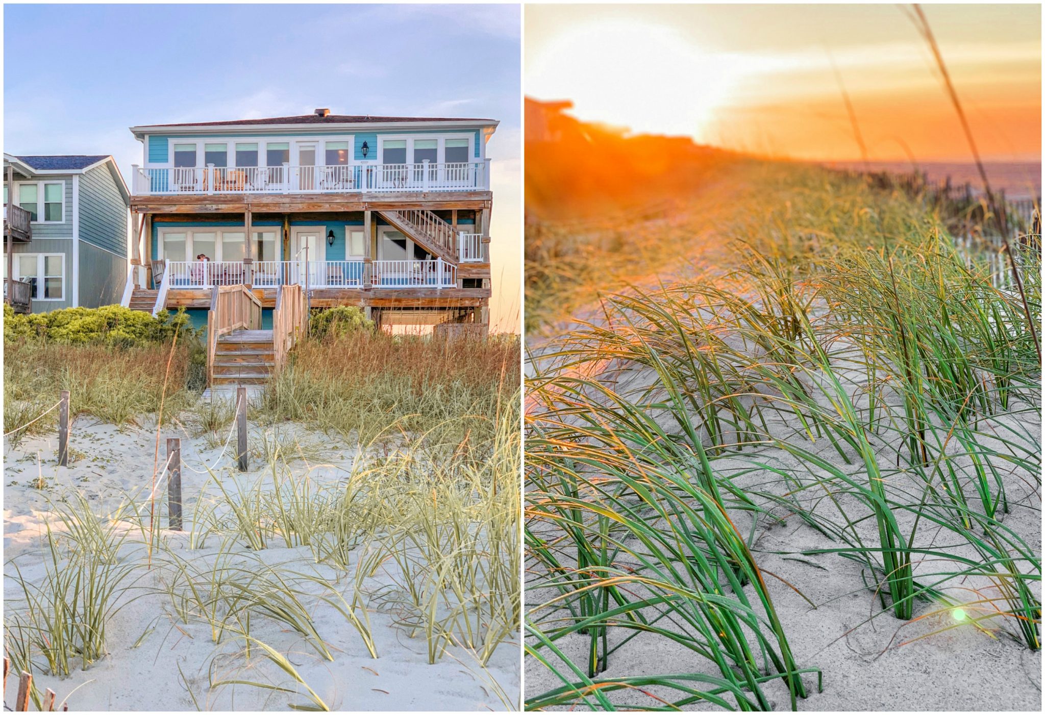 The Brunswick islands North Carolina travel guide what to do sunset beach house holden beach ocean isle oak island sunset sunrise rental visit vacation beach