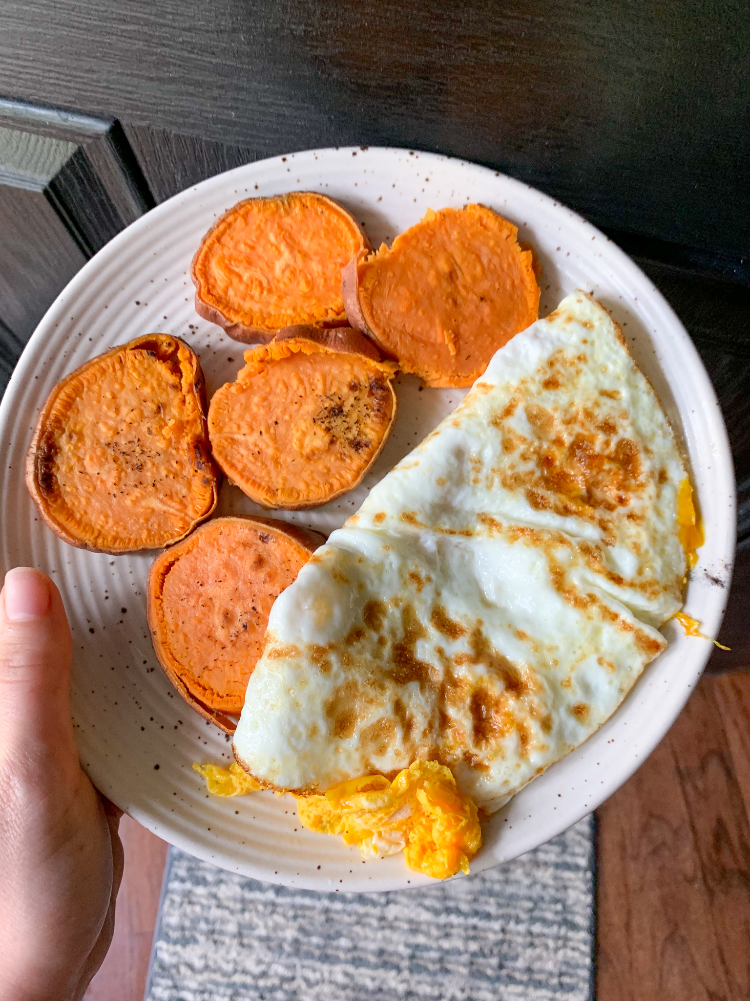 eggs dinner whole thirty dairy free gluten free whole30 healthy sweet potatoes eggs omelet