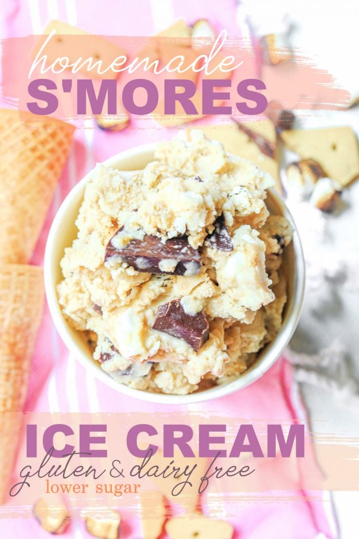 Homemade S’mores Ice Cream (gluten & dairy free)🍦🍫🔥