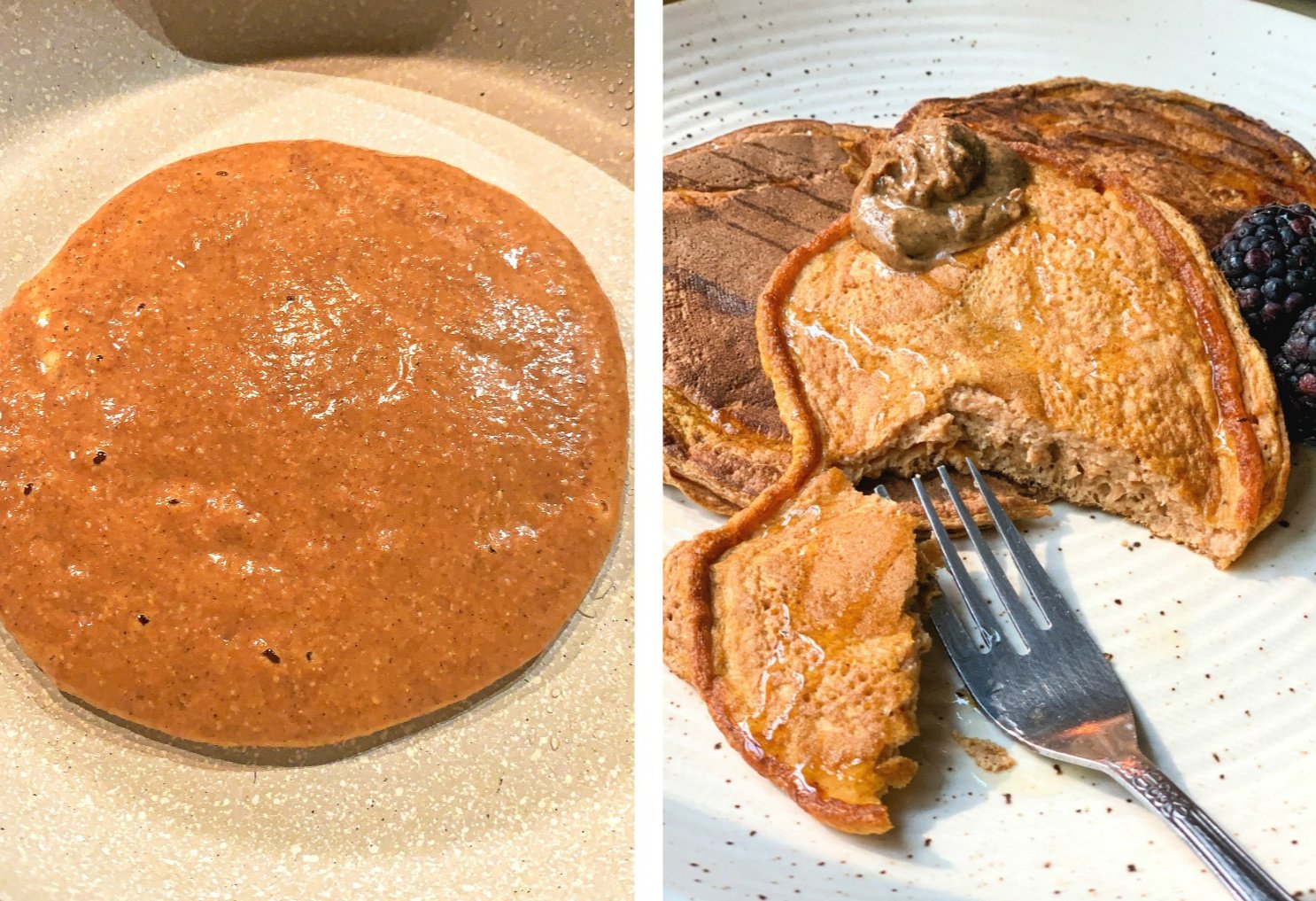 paleo, pumpkin, almond, coconut flour, healthy, pancakes, breakfast, fall, pumpkin spice, healthy, delicious, fall, recipes, gluten free, dairy free, protein, egg whites, low carb, no added sugar,