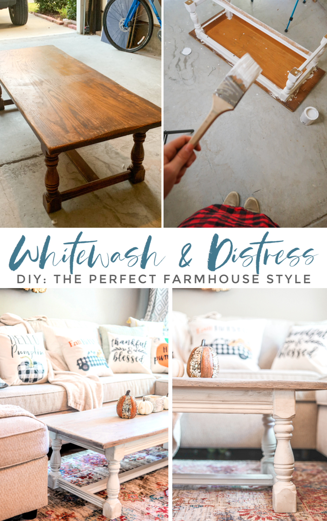 How to Whitewash & Distress Furniture: DIY Coffee Table - Simply Taralynn | Food & Lifestyle