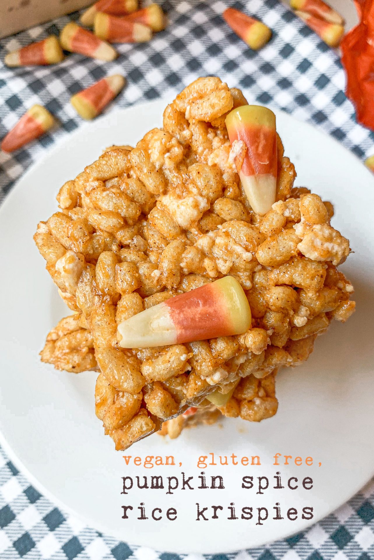 No-Bake: Pumpkin Spice Rice Krispie Treats | Gluten-Free & Vegan