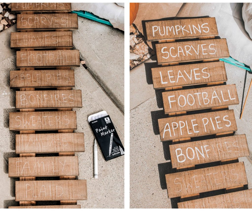 Front Porch for Fall: Painted Plaid Pumpkin & Diy Fall Plank Sign!