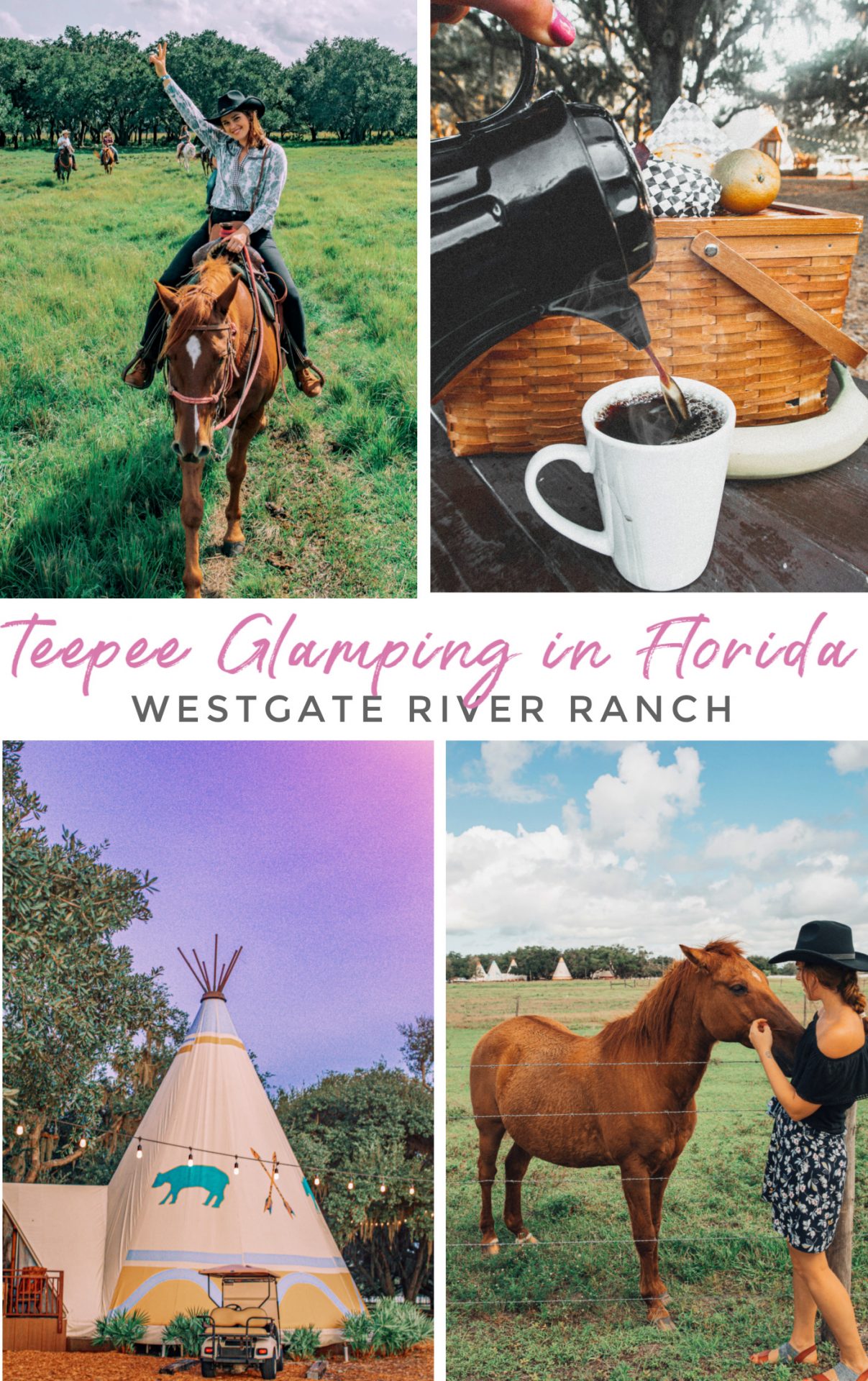 Westgate Ranch, Westgate resorts, West gate ranch, Westgate river ranch, florida, horseback riding, glamping, tent, teepee, horseback riding, skeet shooting, archery, adult summer camp, rodeo, country, cowgirl, horses, farm, Orlando florida, glamping experience , campfire