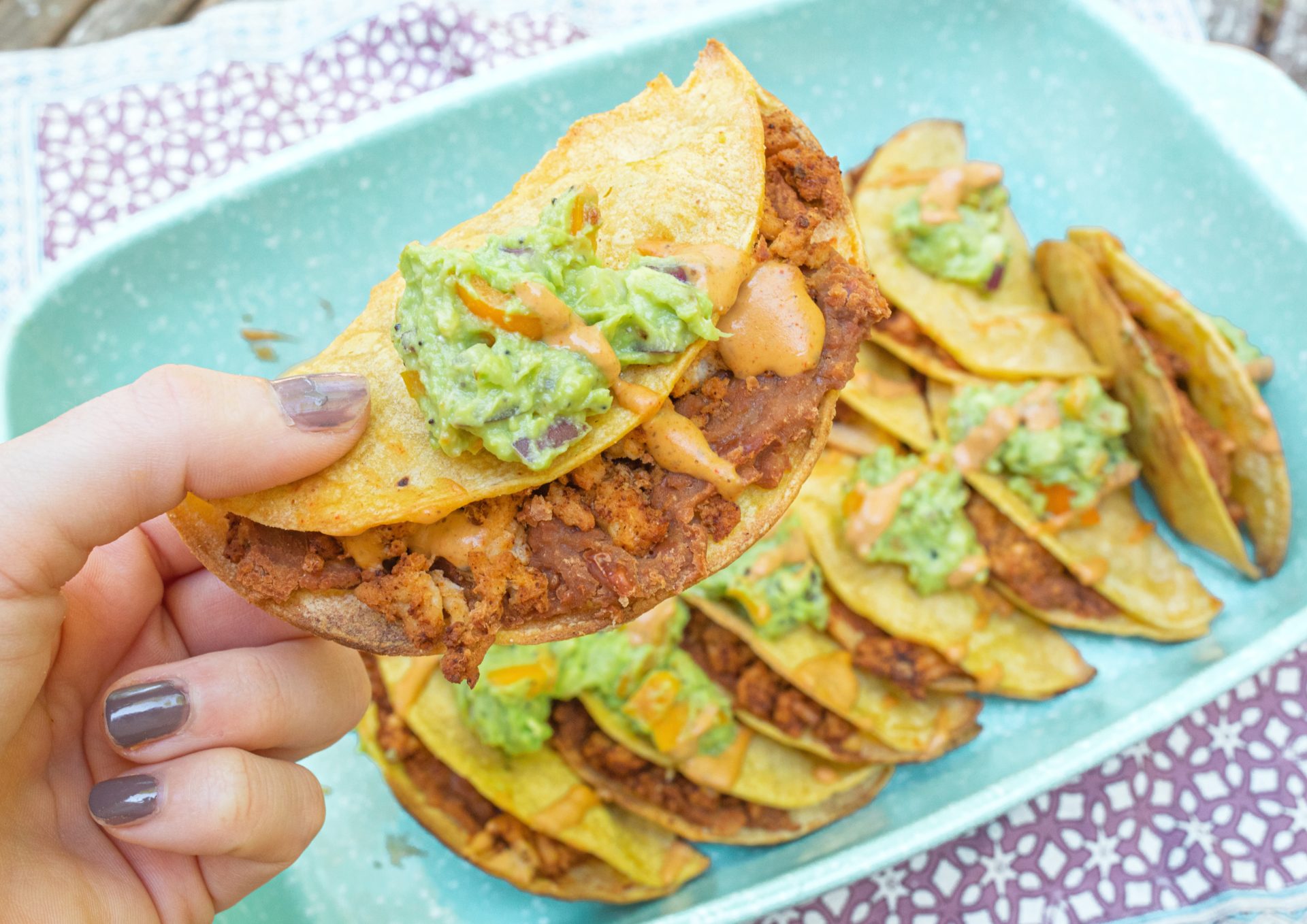Gluten free, dairy free, guacamole, taco, tacos, taco night, corn tortilla tacos, chicken, beans, healthy, diet friendly, lighter, healthy cooking, recipe, dinner night, taco Tuesday