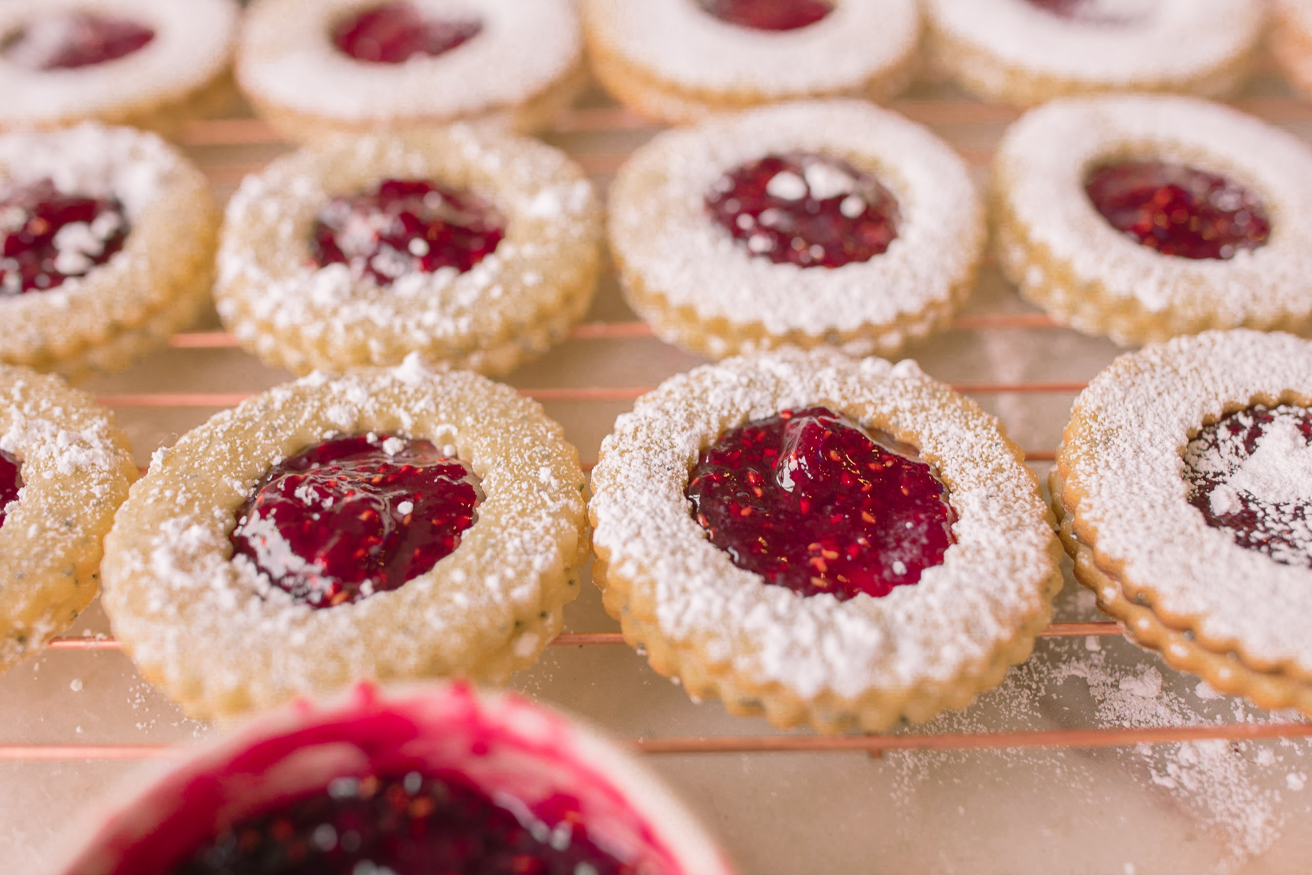 christmas cookie, lemon poppy seed, lemon linzer cookies, shortbread cookies, vegan, dairy-free, lemon shortbread cookies, baking, jam, raspberry, jelly