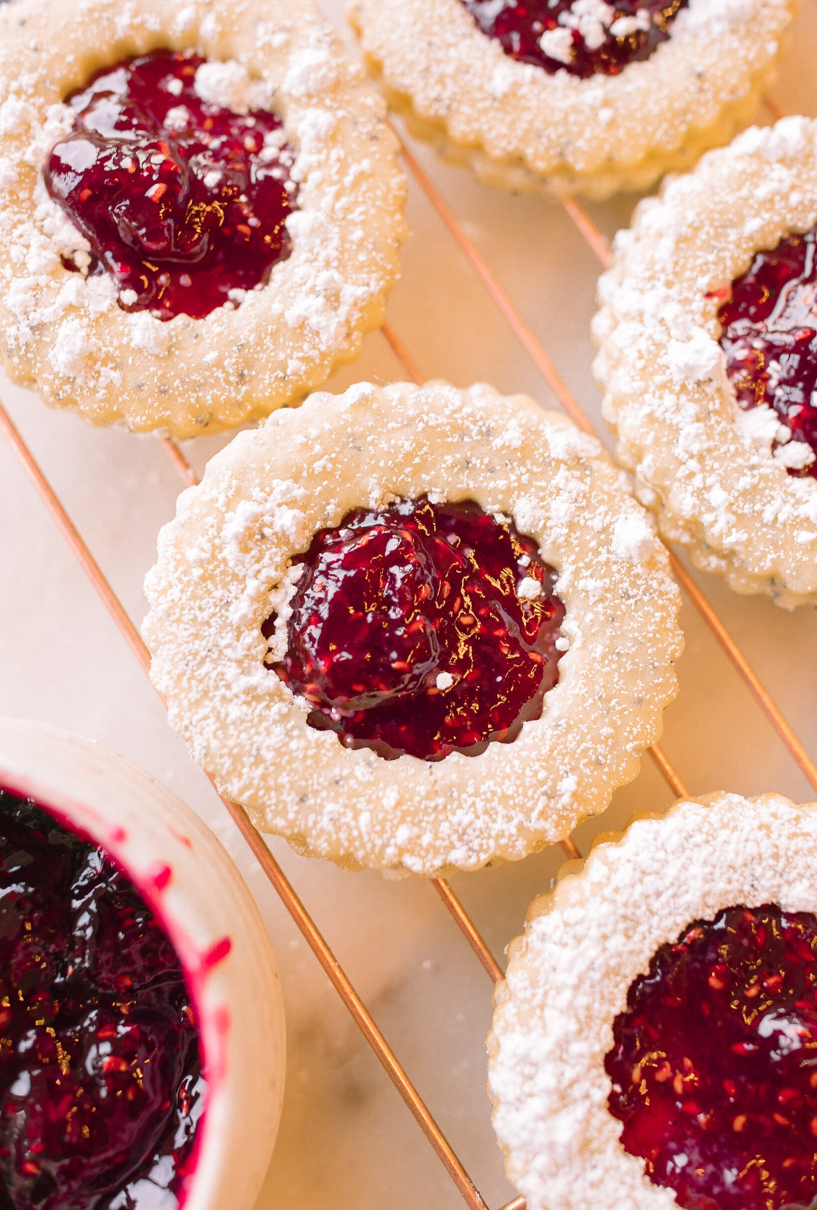 christmas cookie, lemon poppy seed, lemon linzer cookies, shortbread cookies, vegan, dairy-free, lemon shortbread cookies, baking, jam, raspberry, jelly